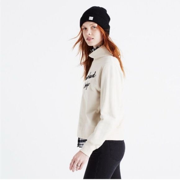 MADEWELL Arrowhead Lodge Funnelneck Sweatshirt Medium - Picture 4 of 8